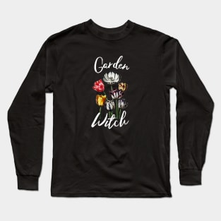 Garden Witch Vintage Cottagecore Tulips Long Sleeve T-Shirt